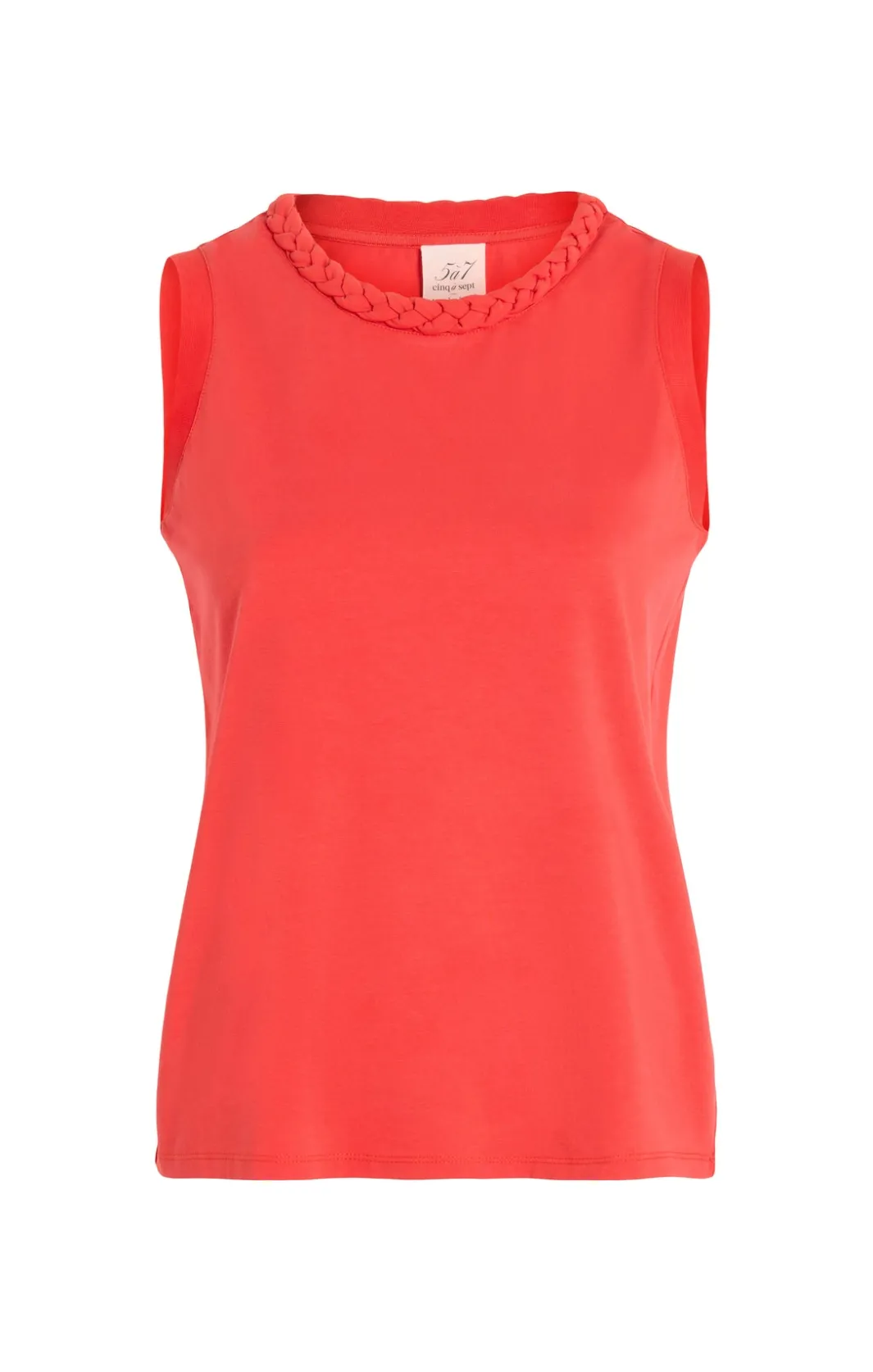 Tank Tops & Camisoles | Tees & Pullovers<Cinq à Sept Sleeveless Braided Tee DeepTangelo