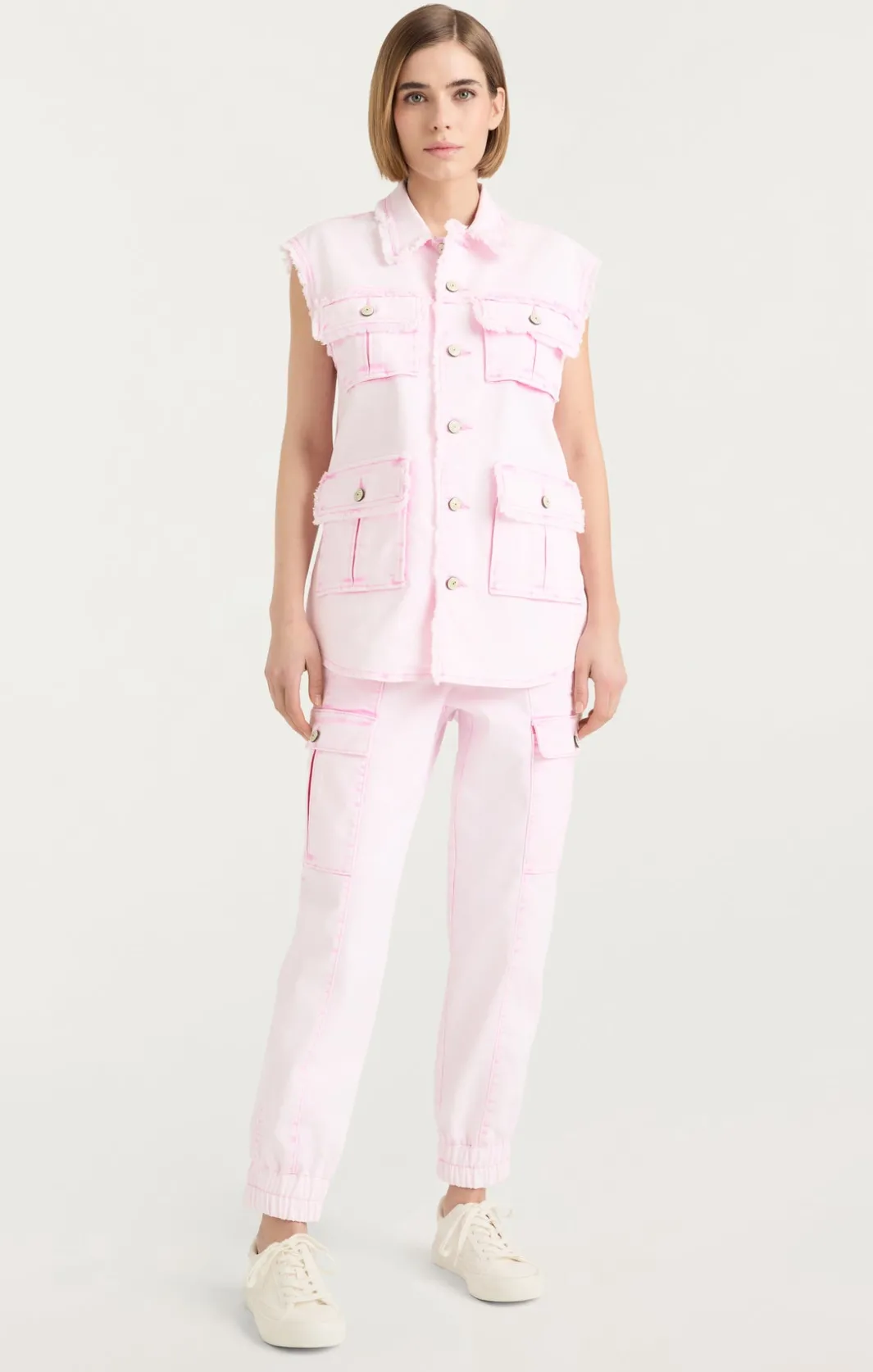 Jackets | Denim<Cinq à Sept Sleeveless Vera Jacket Flamingo