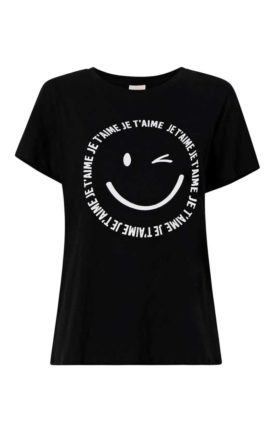 Tees & Pullovers<Cinq à Sept Smiley Je Taime Tee Black/white