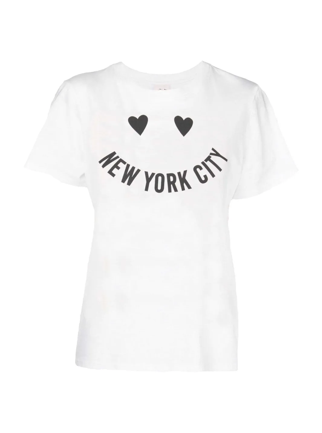 Tees & Pullovers<Cinq à Sept Smiley New York Tee White-black
