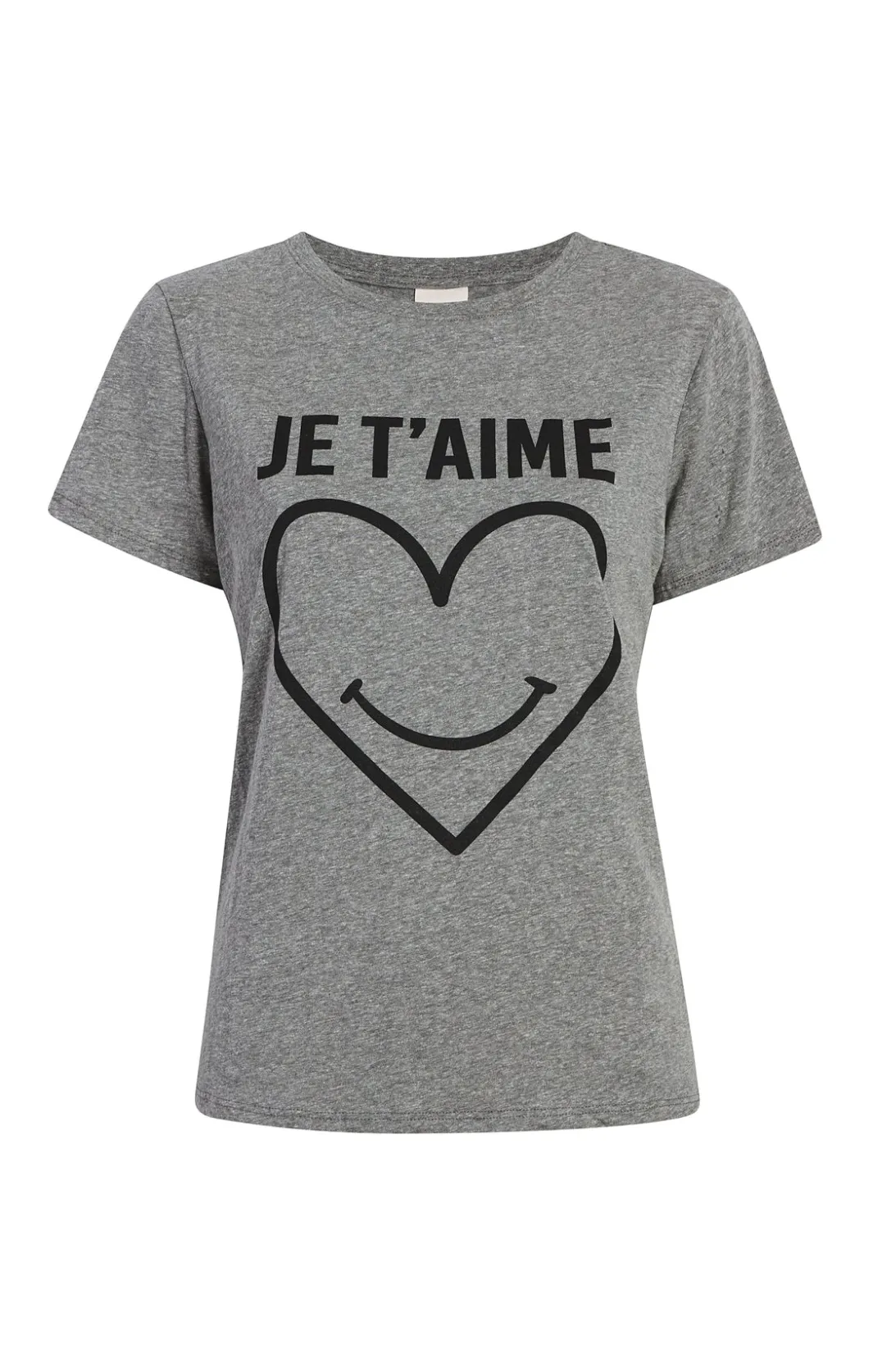 Tees & Pullovers<Cinq à Sept Smiling Heart Tee HeatherGrey/black