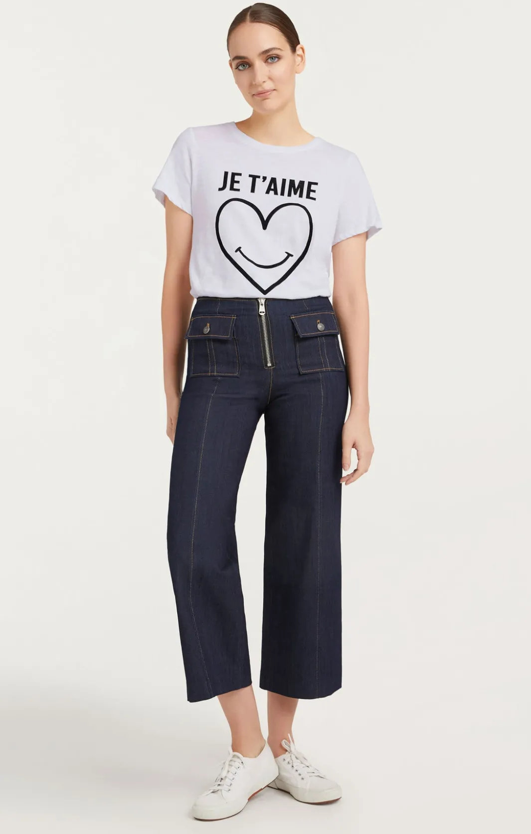 Tees & Pullovers<Cinq à Sept Smiling Heart Tee White