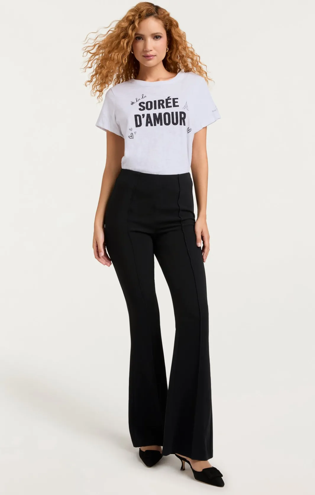 Tees & Pullovers<Cinq à Sept Soiree D'amour Tee White/black