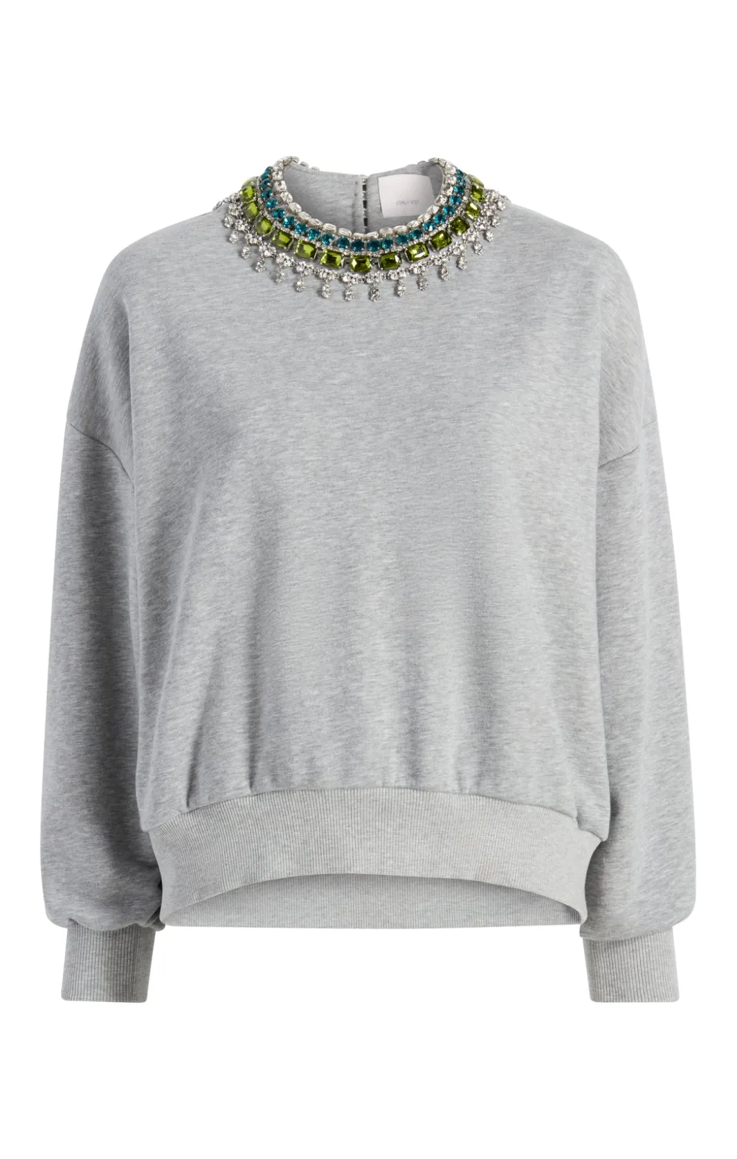 Long Sleeve Tops<Cinq à Sept Stacked Necklace Brandy Pullover HeatherGrey/Multi