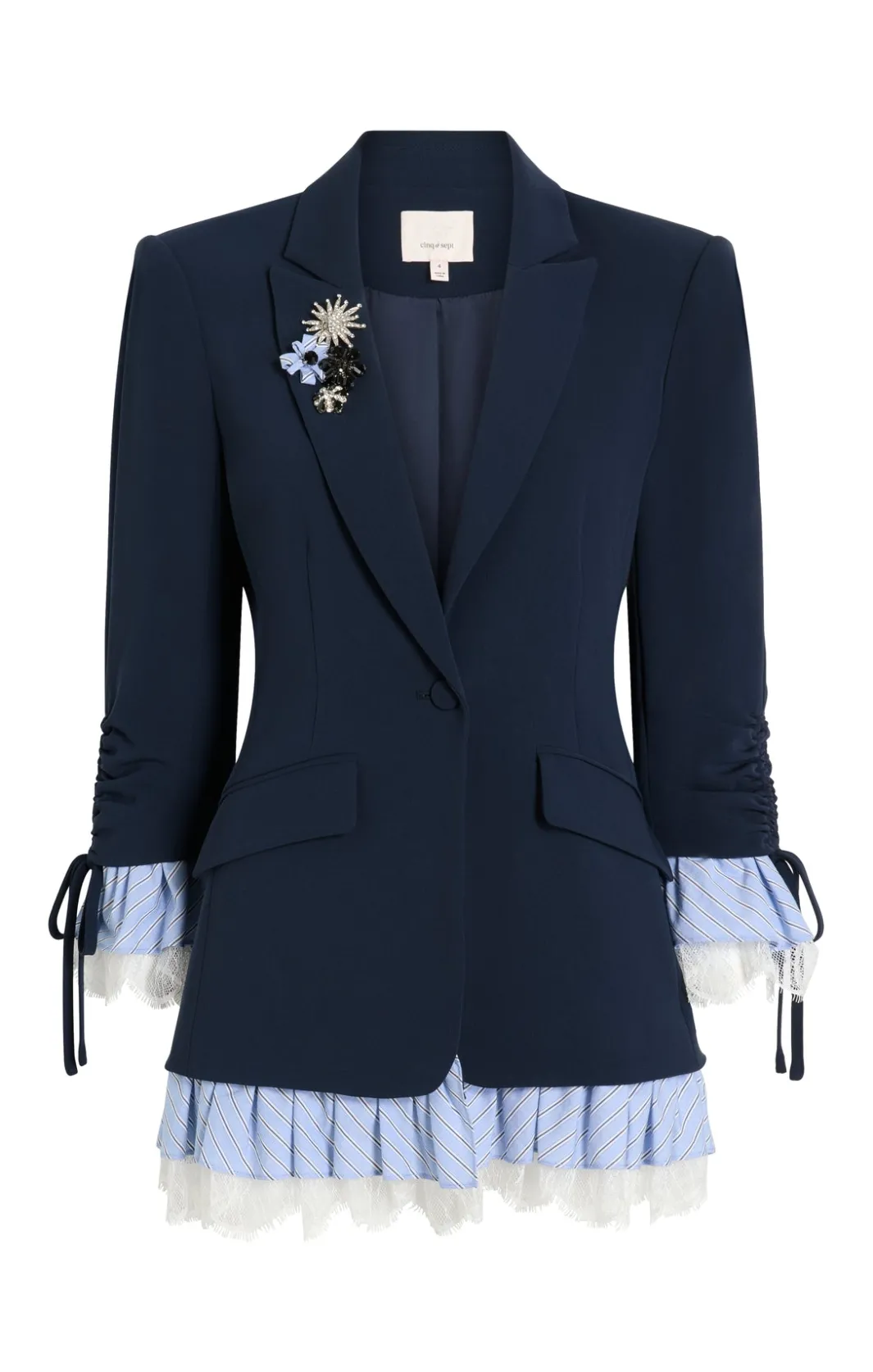 Blazers<Cinq à Sept Striped Roxie Blazer Navy/blue