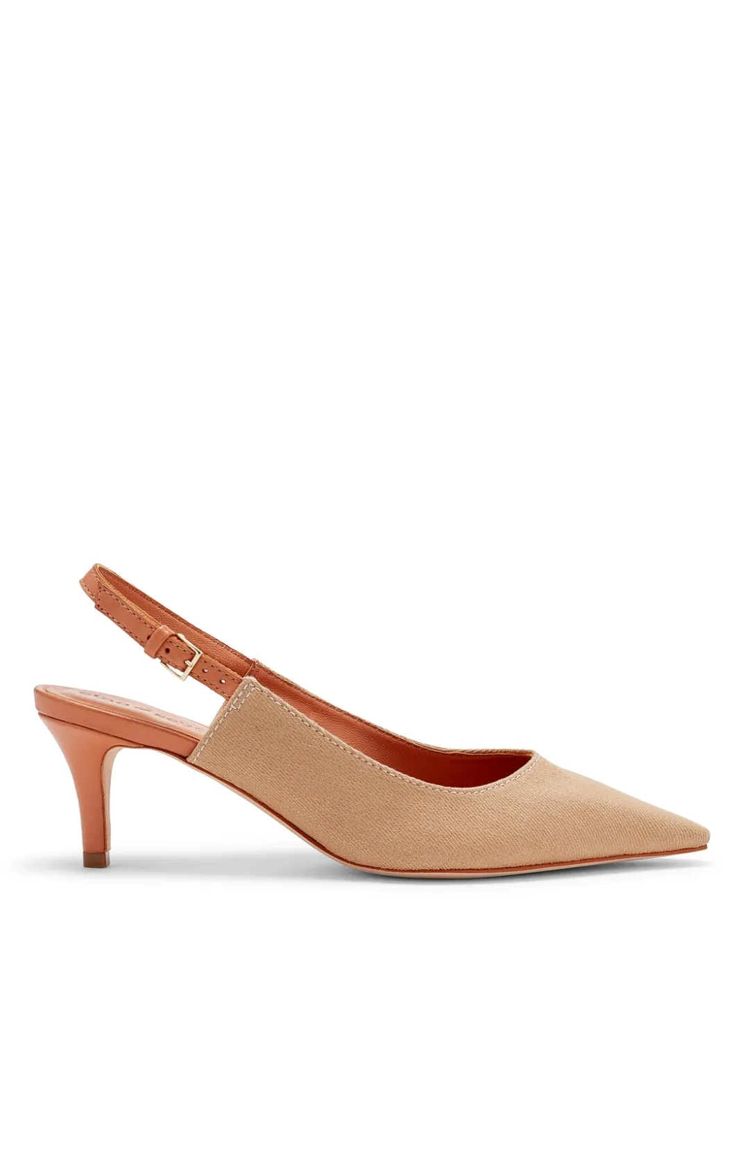 Shoes<Cinq à Sept Sylvie Denim Slingback Pump Sahara/Saddle