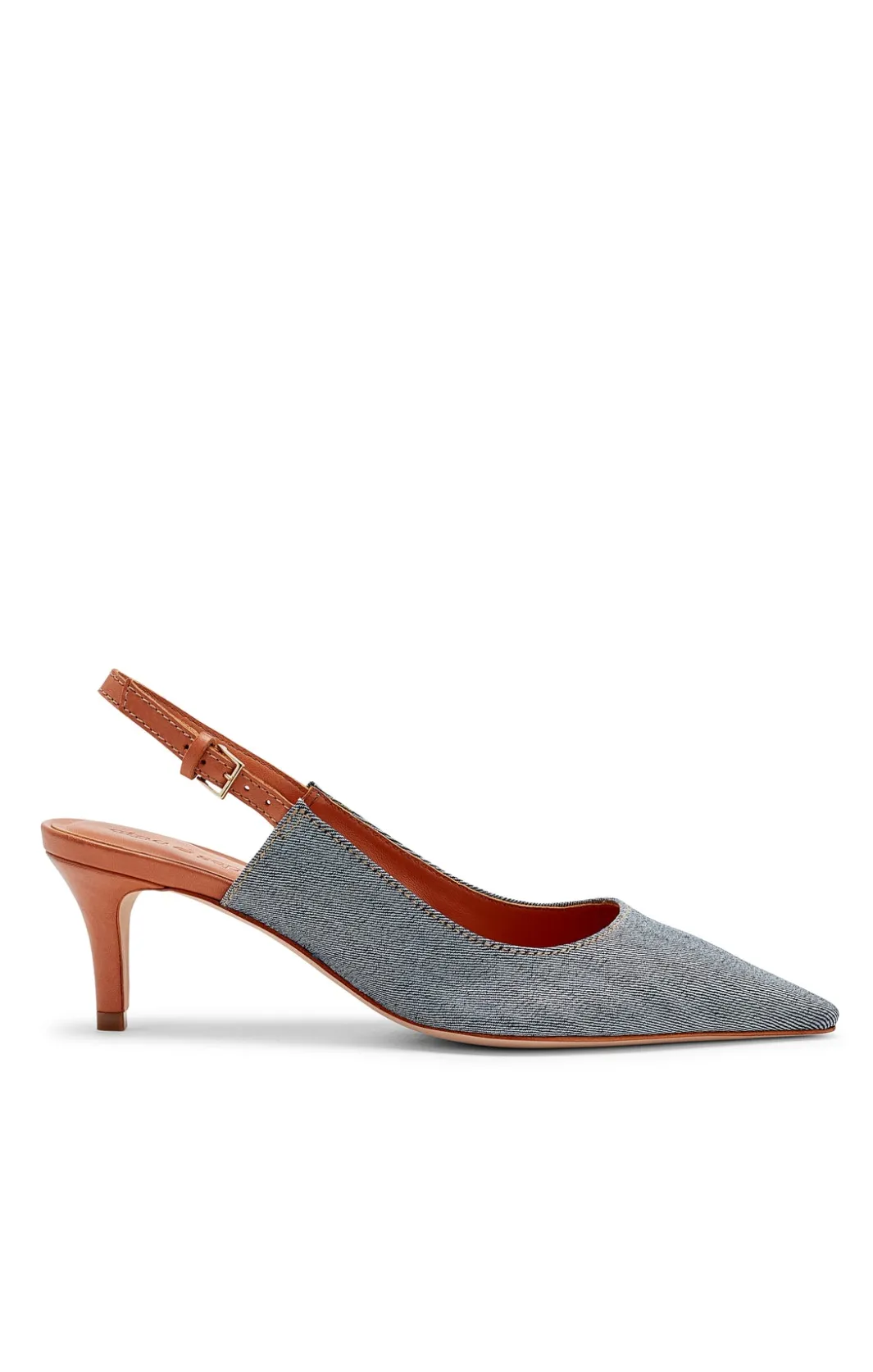 Shoes<Cinq à Sept Sylvie Denim Slingback Pump LightIndigo/Saddle