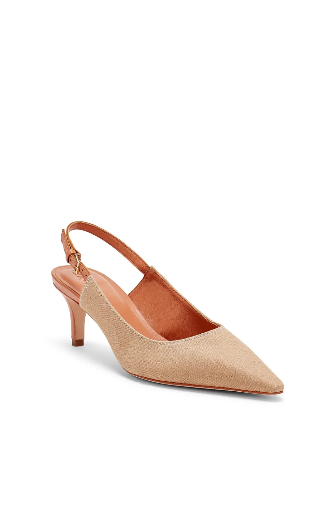 Shoes<Cinq à Sept Sylvie Denim Slingback Pump Sahara/Saddle