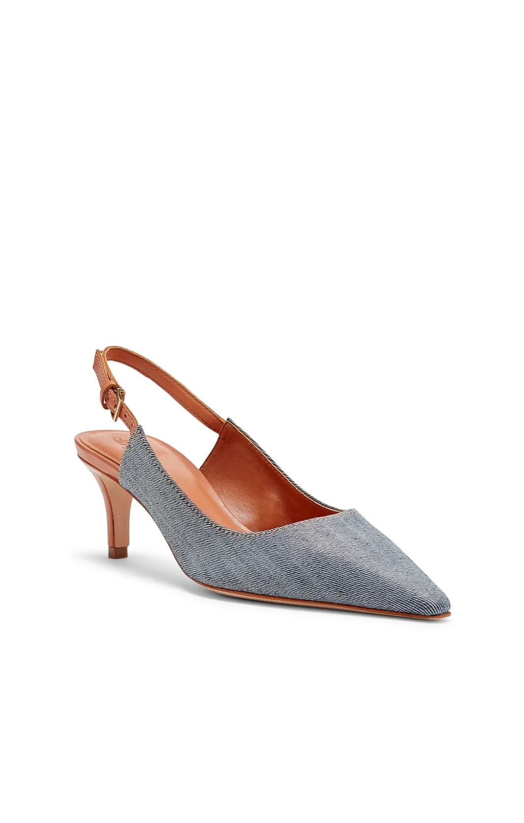 Shoes<Cinq à Sept Sylvie Denim Slingback Pump LightIndigo/Saddle
