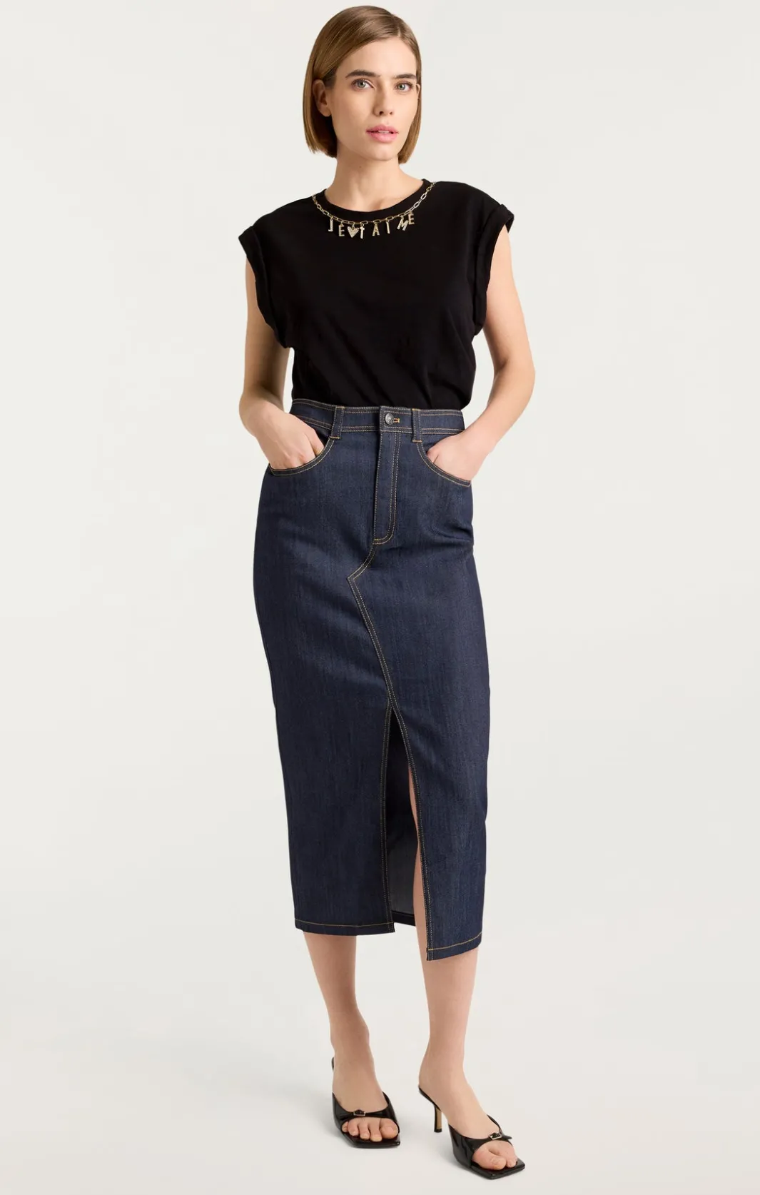 Denim | Skirts<Cinq à Sept Tana Skirt Indigo