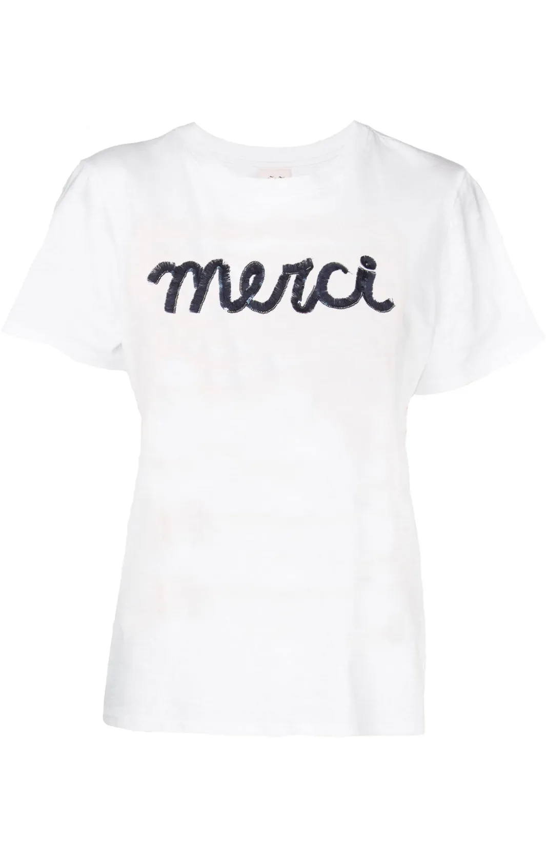Tees & Pullovers<Cinq à Sept Threaded Merci Tee WhiteMulti