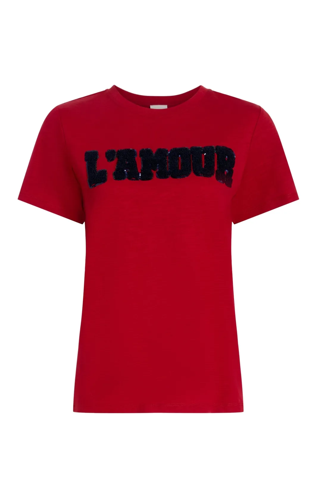 Tees & Pullovers<Cinq à Sept Toweled L'amour Shrunken Tee Rosewood/navy