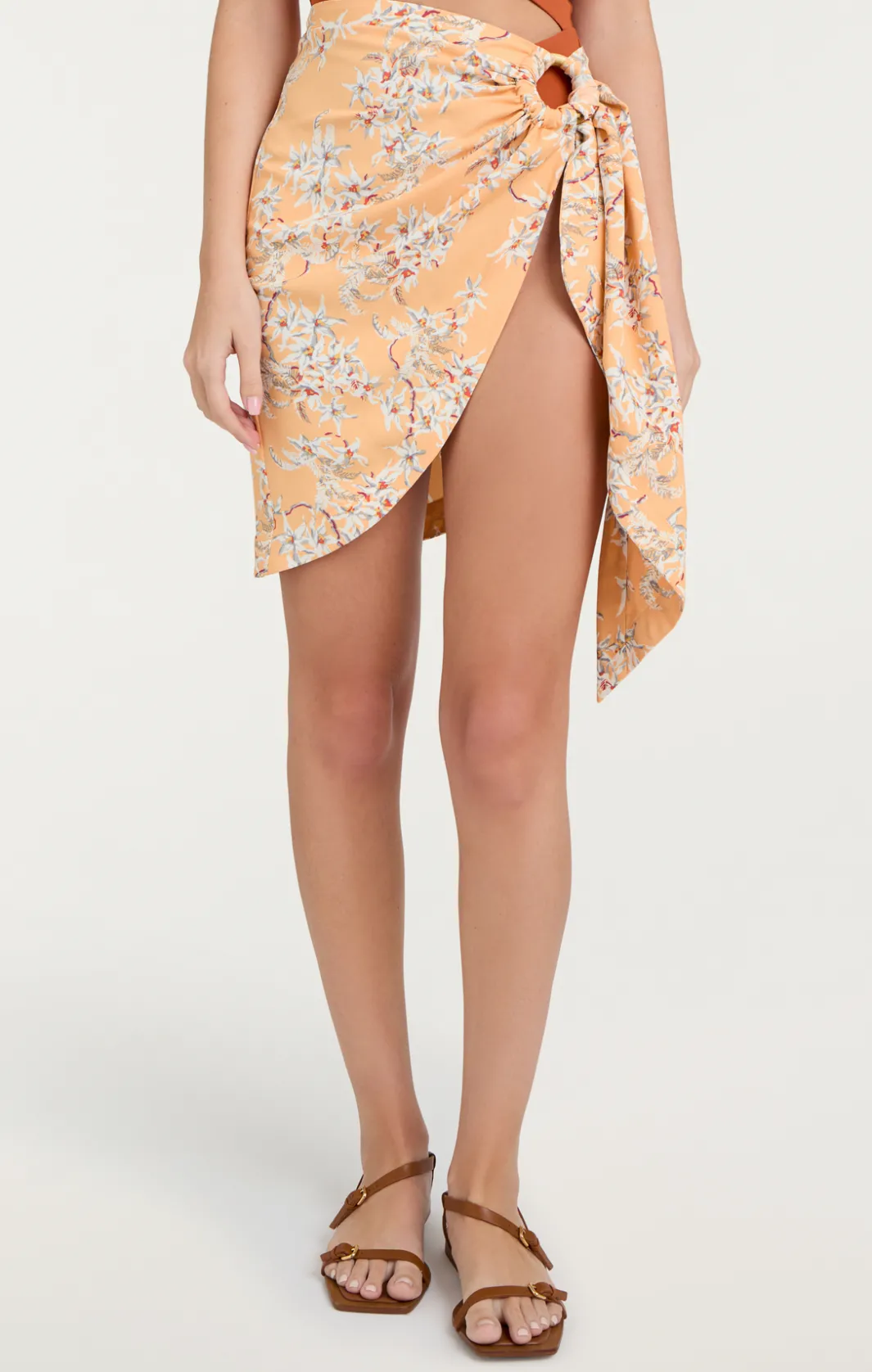 Skirts<Cinq à Sept Trailing Orchid Greta Skirt PeachQuartz