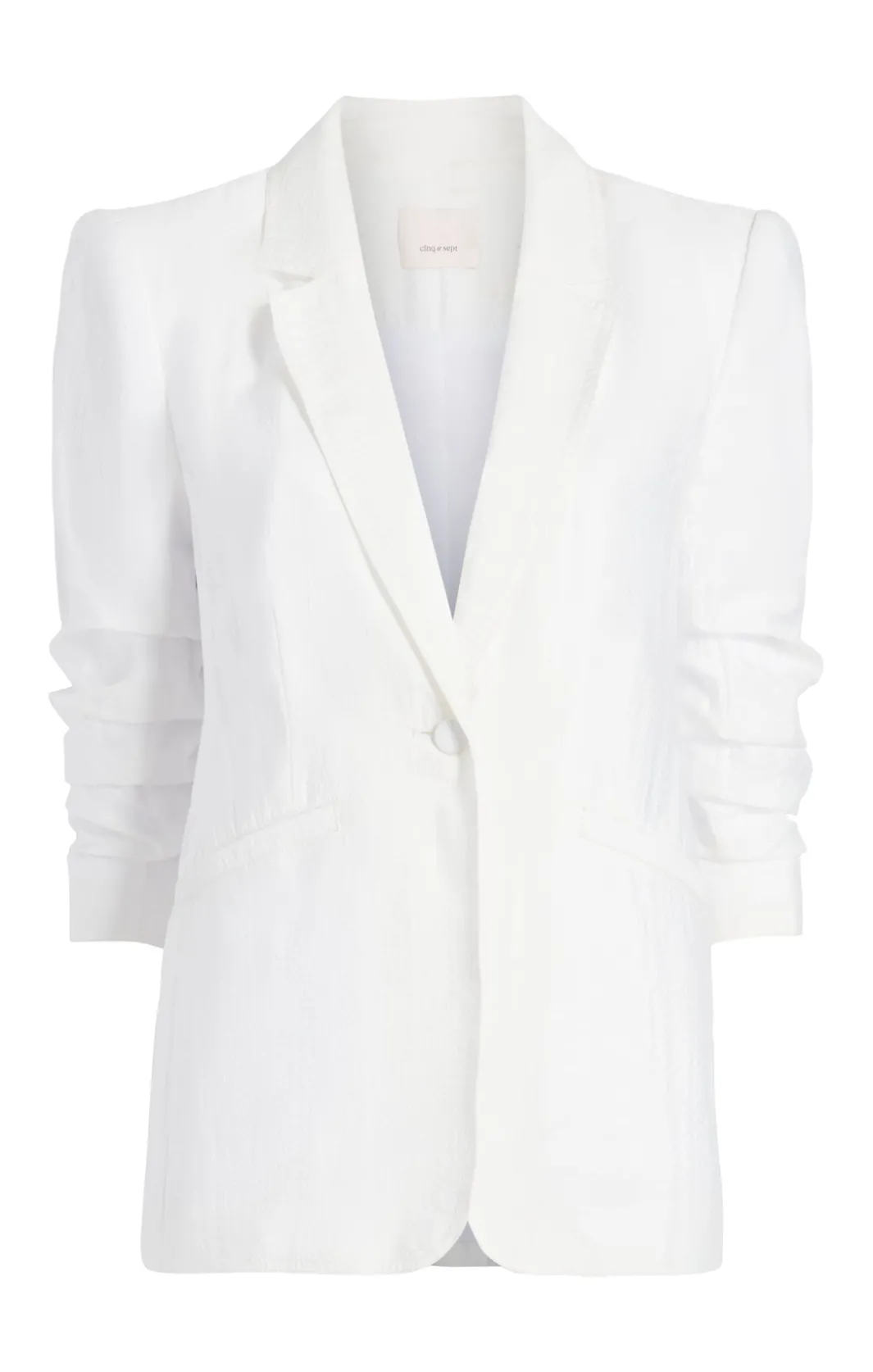 Blazers<Cinq à Sept Tumbled Woven Khloe Blazer White