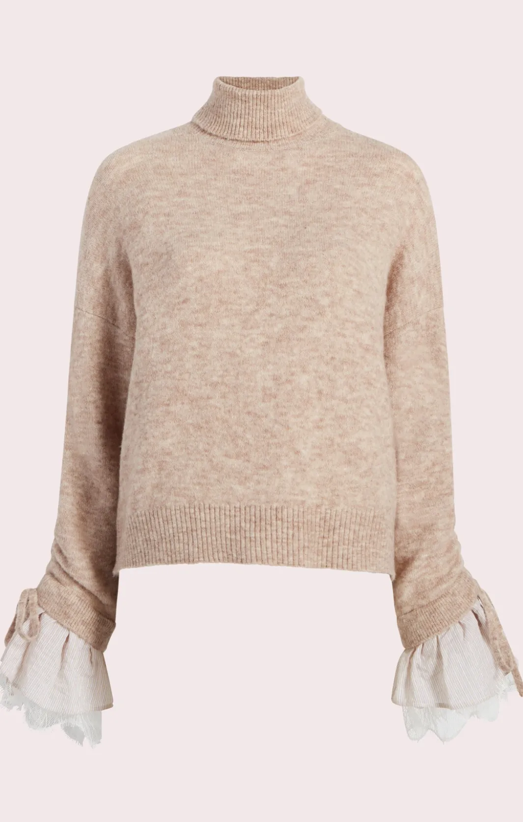 Long Sleeve Tops | Sweaters & Knits<Cinq à Sept Turtleneck Atlas Pullover Oatmeal/NaturalVanilla