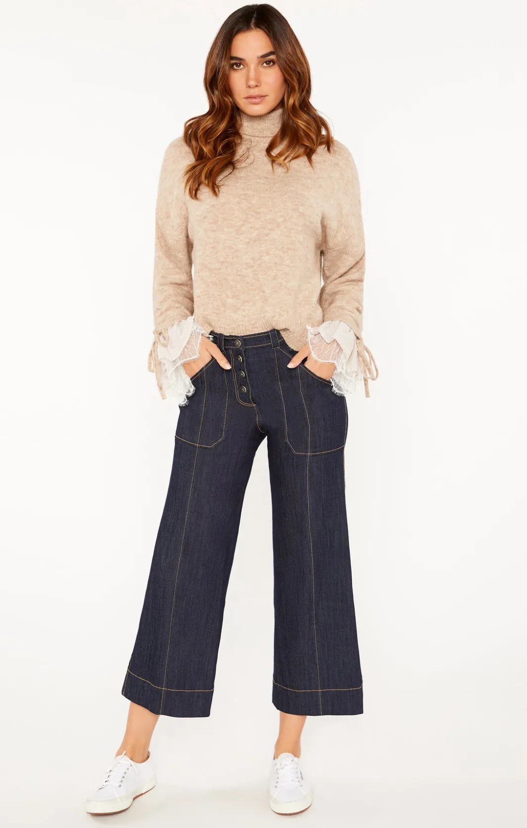Long Sleeve Tops | Sweaters & Knits<Cinq à Sept Turtleneck Atlas Pullover Oatmeal/NaturalVanilla