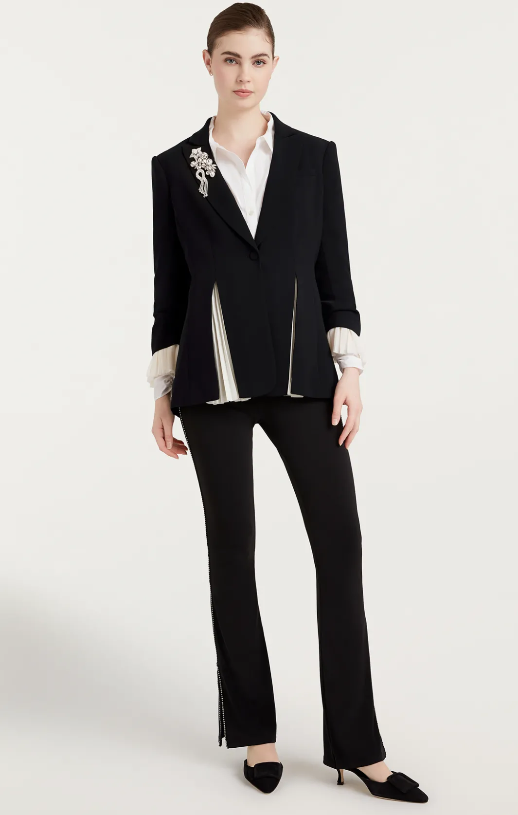 Jackets<Cinq à Sept Tyler Blazer Black/Ivory