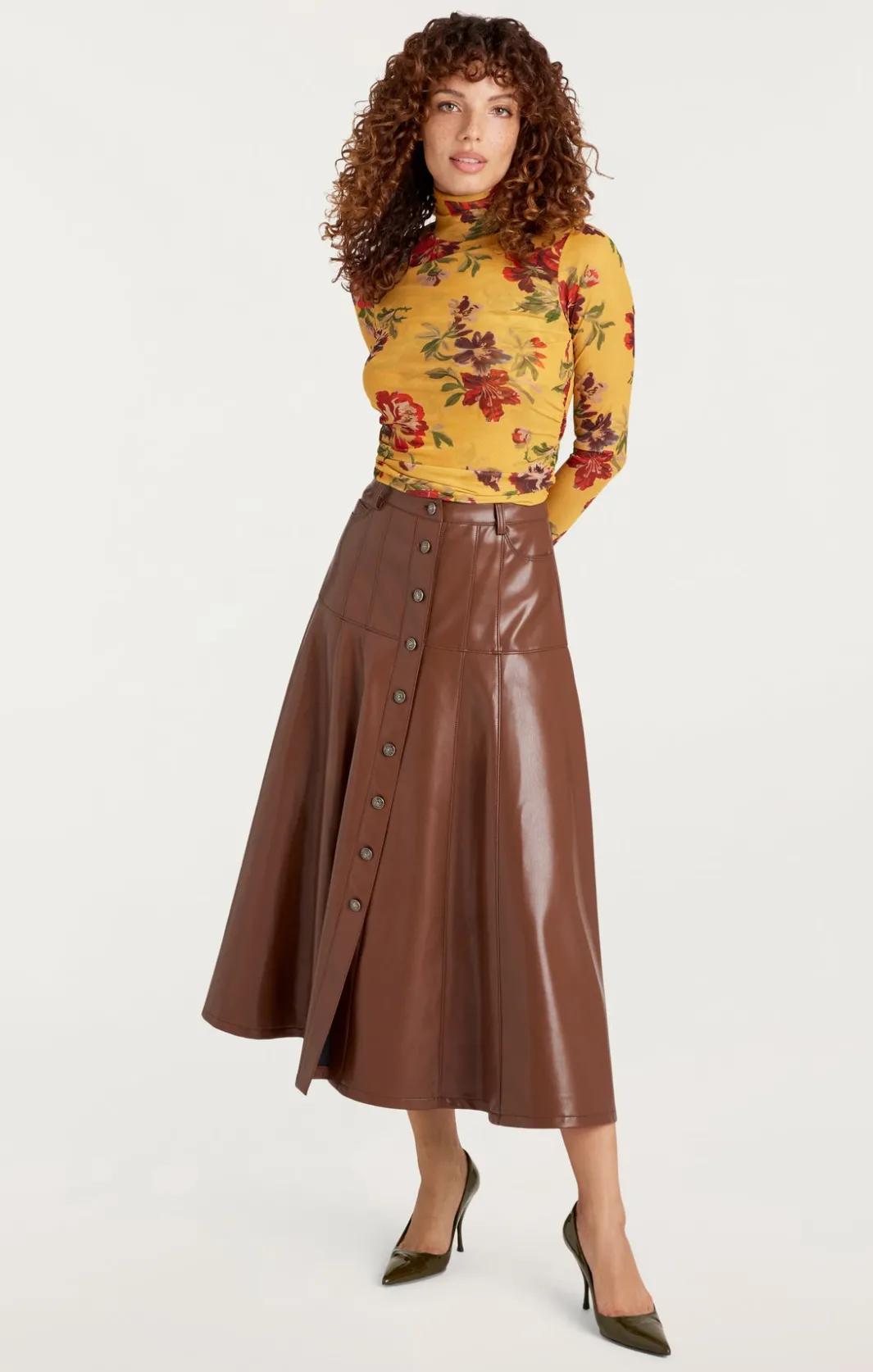 Skirts<Cinq à Sept Veena Skirt Espresso