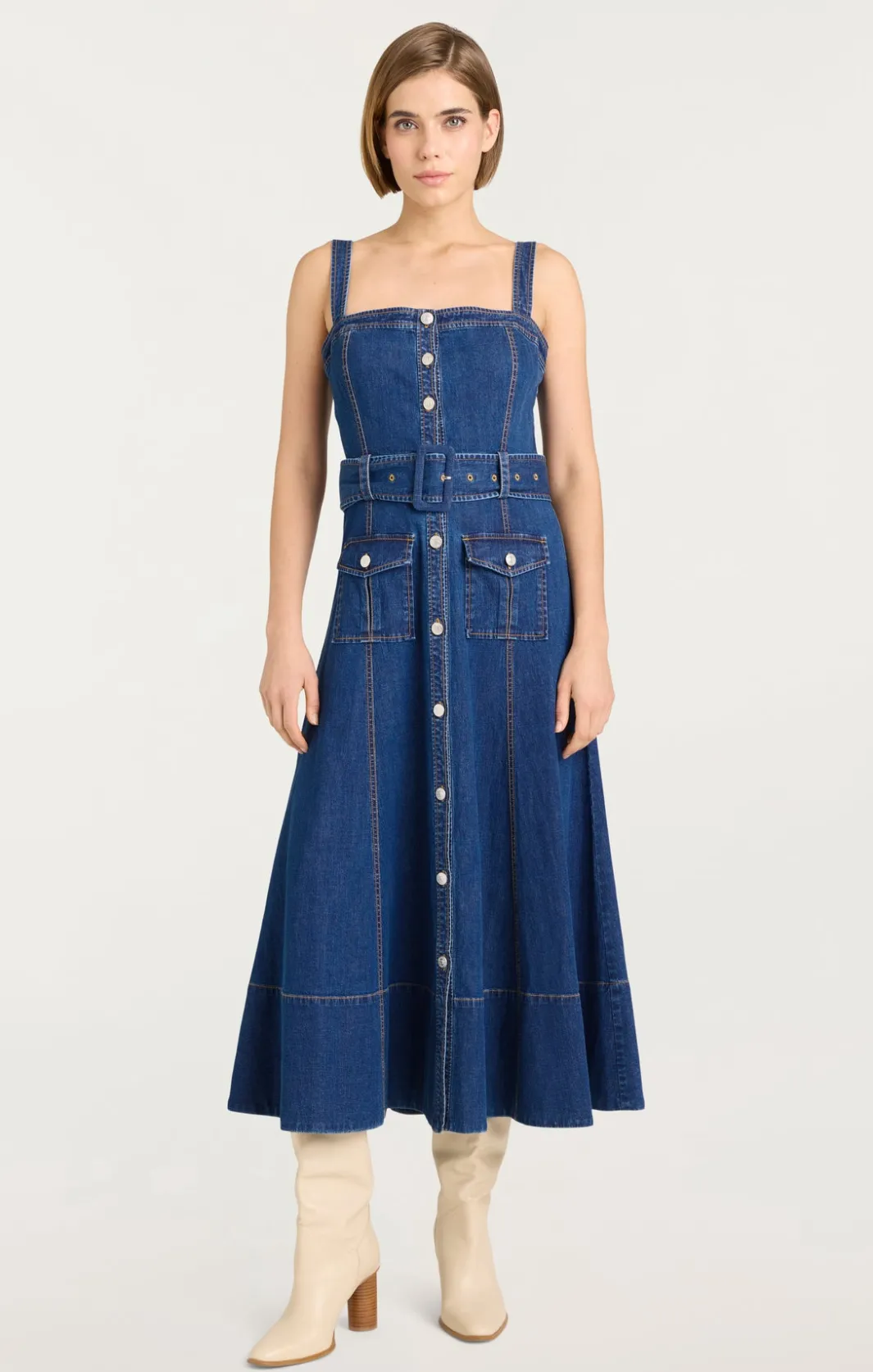 Midi<Cinq à Sept Vega Dress MediumWash