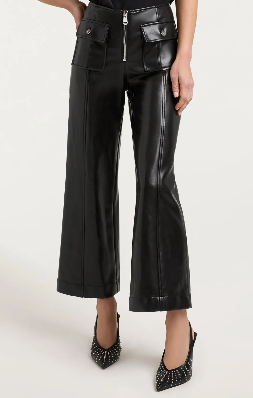 Pants<Cinq à Sept Vegan Leather Azure Pant Black