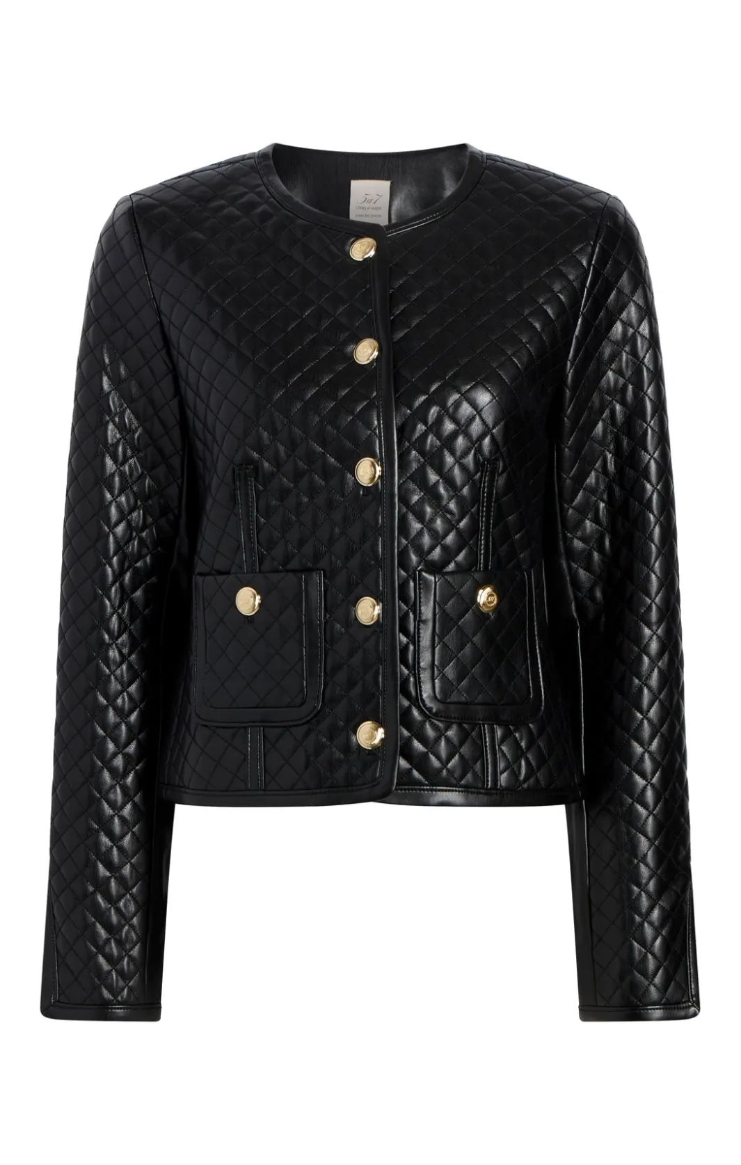 Jackets<Cinq à Sept Vegan Leather Brooke Jacket Black