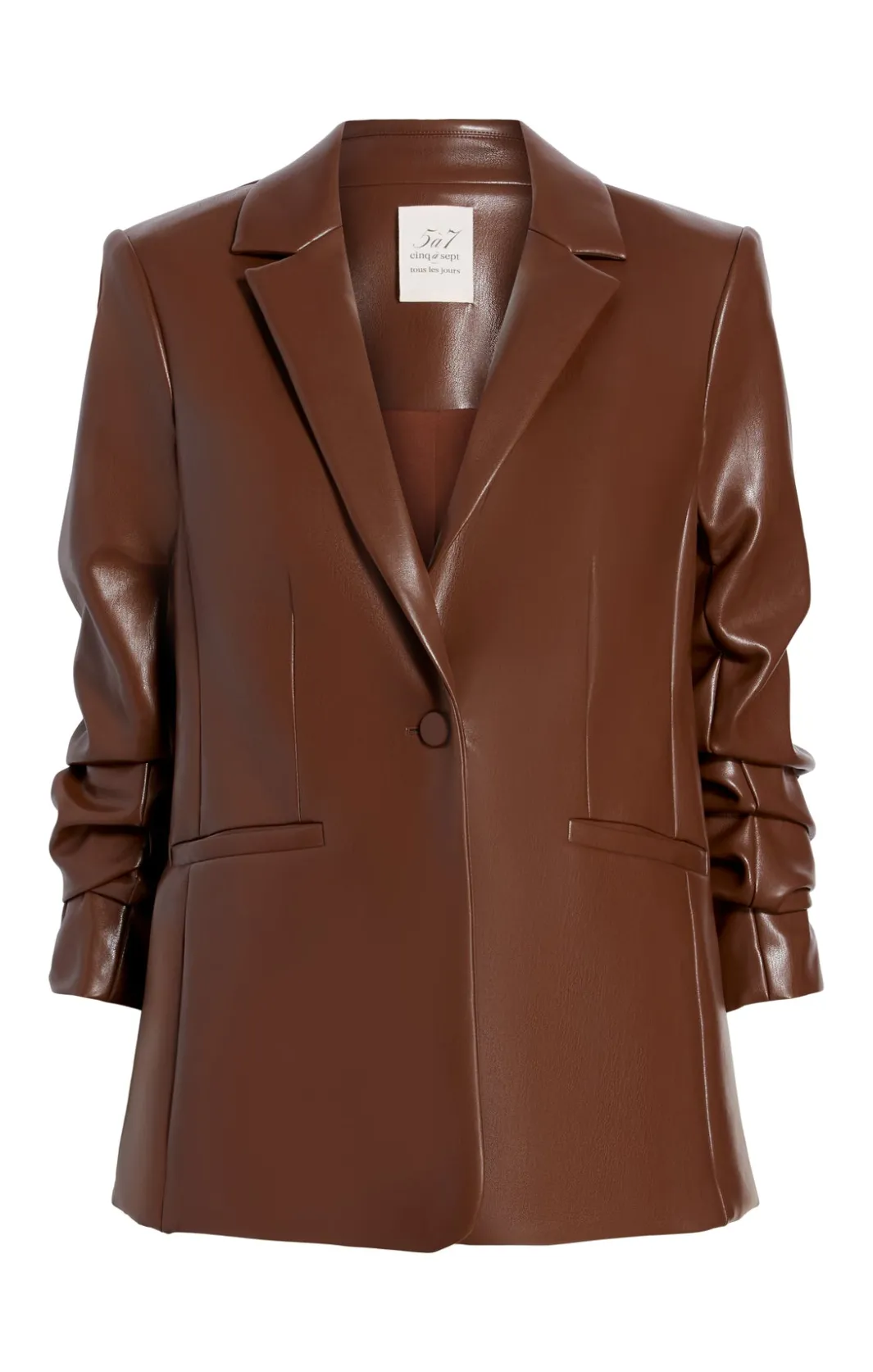 Blazers<Cinq à Sept Vegan Leather Kylie Blazer Espresso
