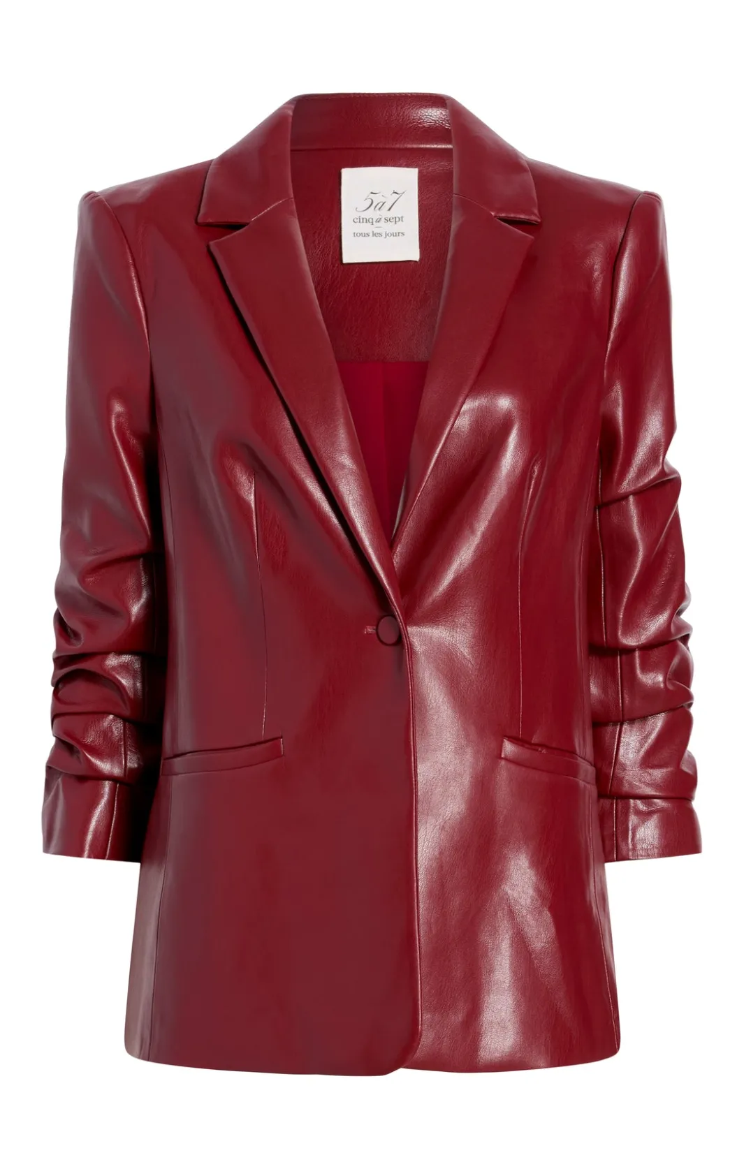Blazers<Cinq à Sept Vegan Leather Kylie Blazer Rhubarb