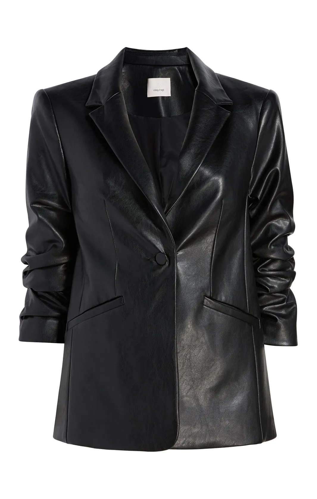 Blazers<Cinq à Sept Vegan Leather Kylie Blazer Black