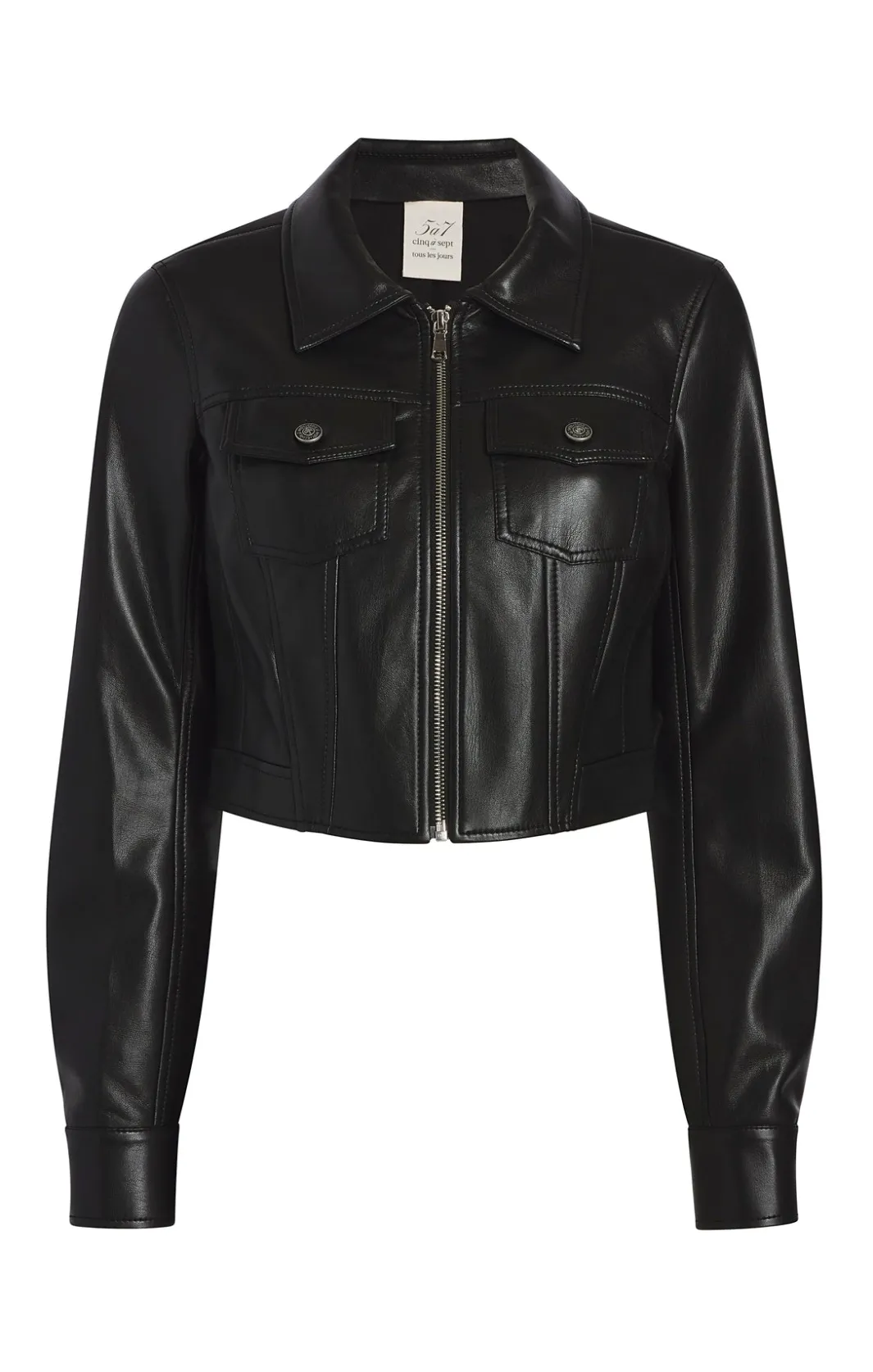 Jackets<Cinq à Sept Vegan Leather Marilee Jacket Black
