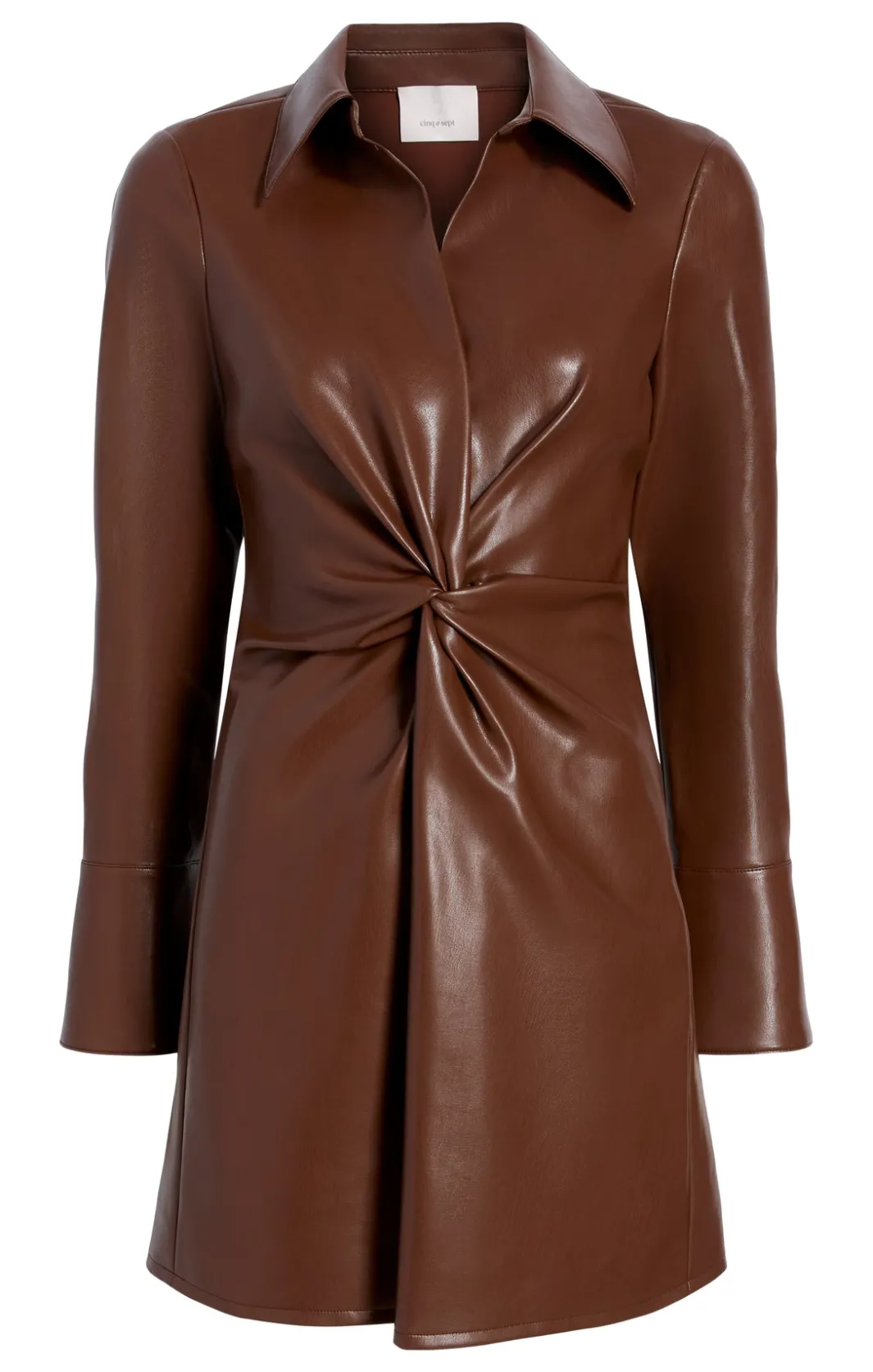 Mini<Cinq à Sept Vegan Leather Mckenna Dress Espresso