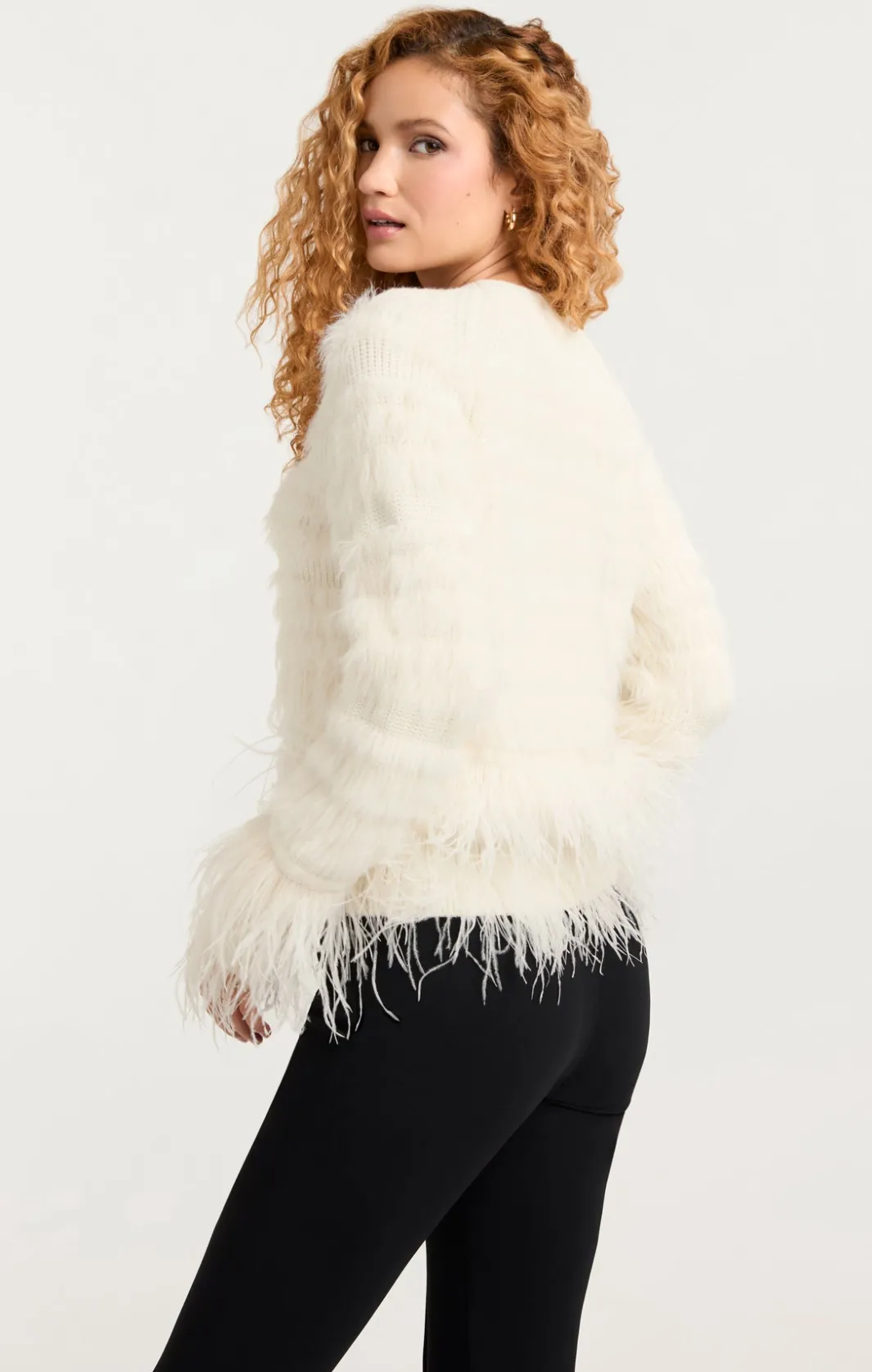 Sweaters & Knits | Sweaters & Knits<Cinq à Sept Vida Feather Cardigan Ivory