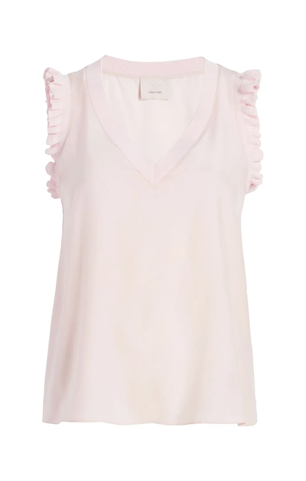 Tank Tops & Camisoles<Cinq à Sept V-neck Lenore Top IcyPink