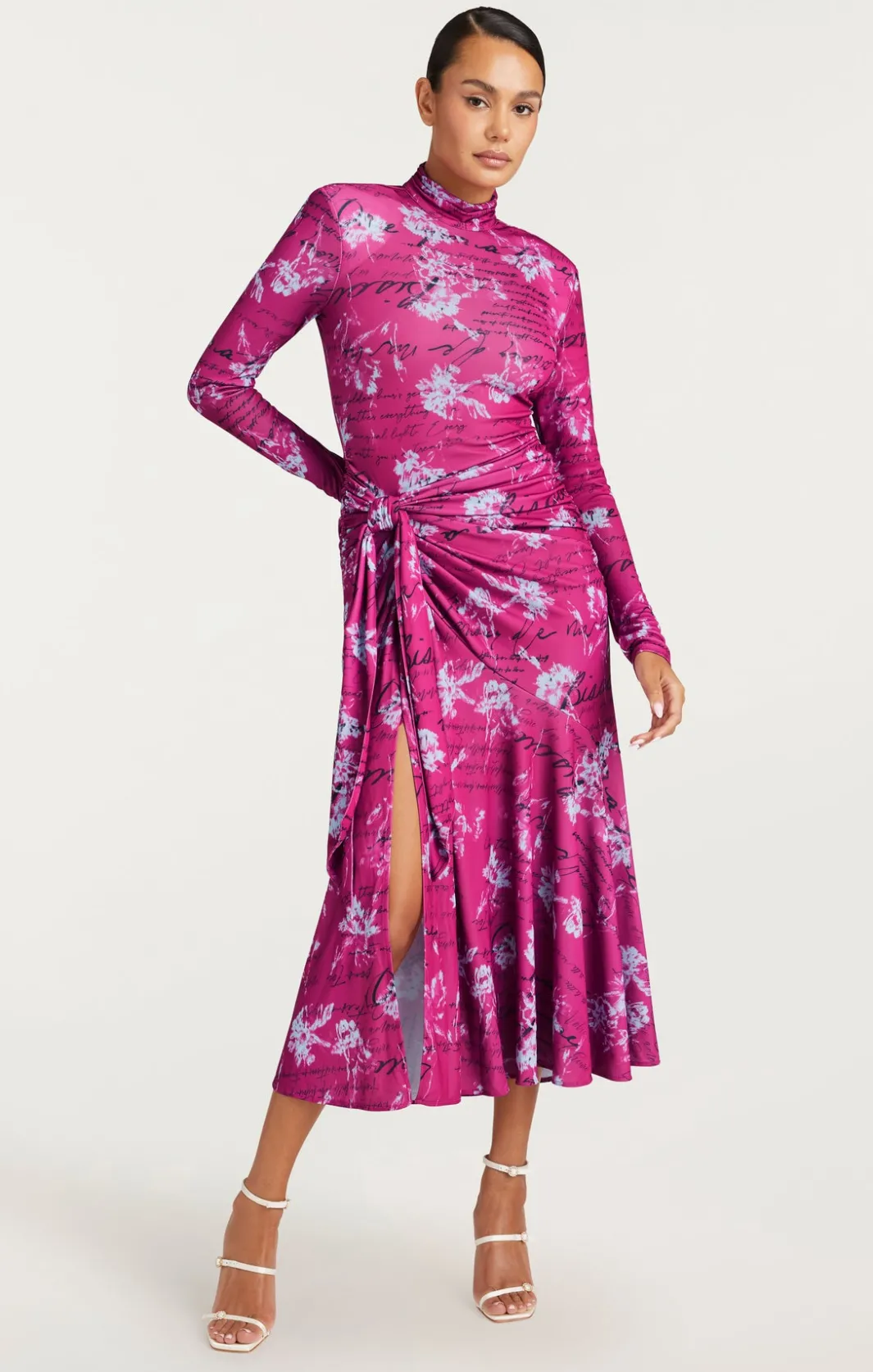 Midi<Cinq à Sept Warm Carnation Johnson Dress PlumRadishMulti