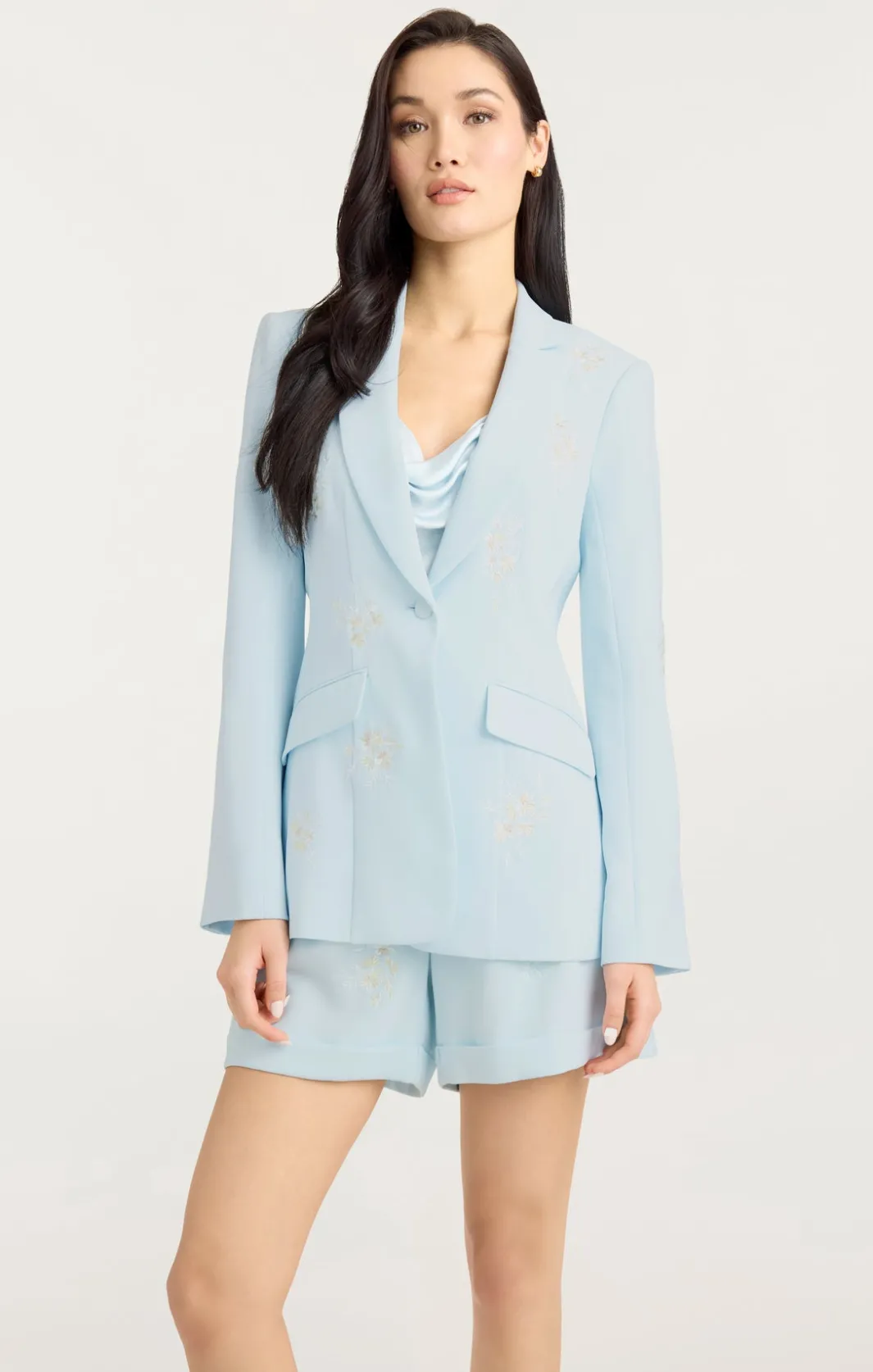 Blazers<Cinq à Sept Wildflower Bouquet Embellished Cheyenne Blazer GlacialBlueMulti