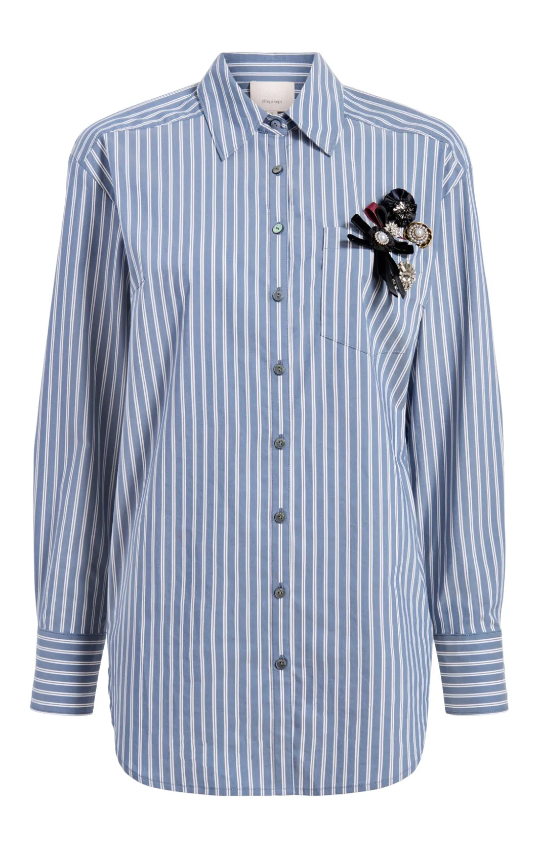 Long Sleeve Tops<Cinq à Sept Wren Shirt SabrinaStripeAstroBlueMulti