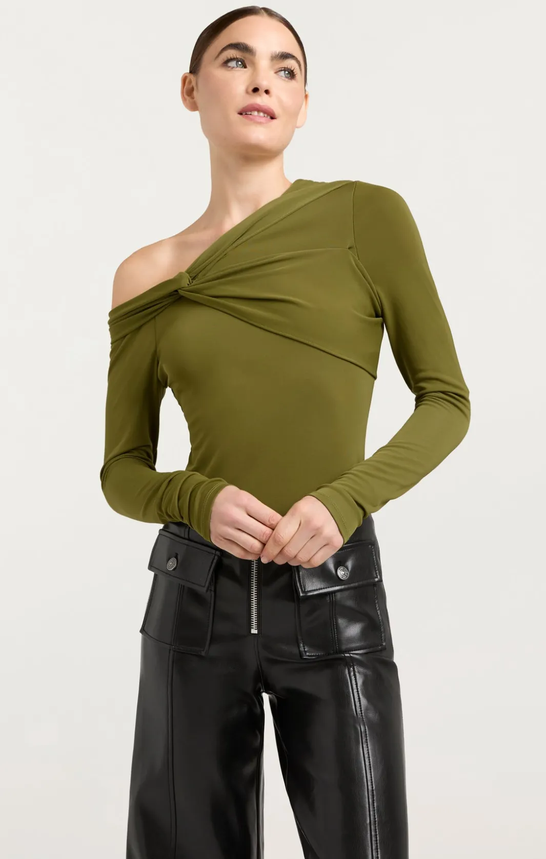 Long Sleeve Tops<Cinq à Sept Zaya Top OliveGreen